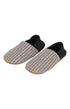 Chaussons Homme cuir et laine Carreaux Gris 1
