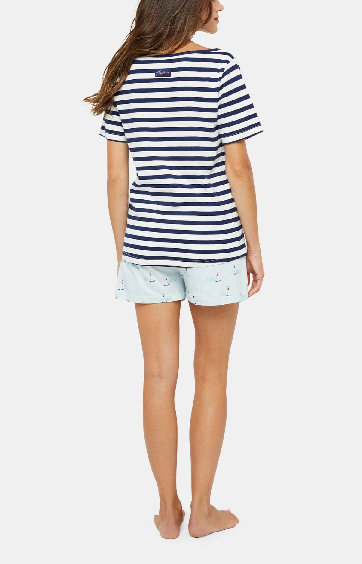 Pyjashort Femme Baigneuse Bleu 4
