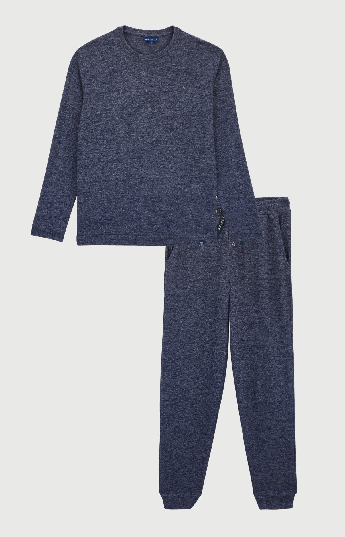 Pyjama en coton molletonné - Minuit