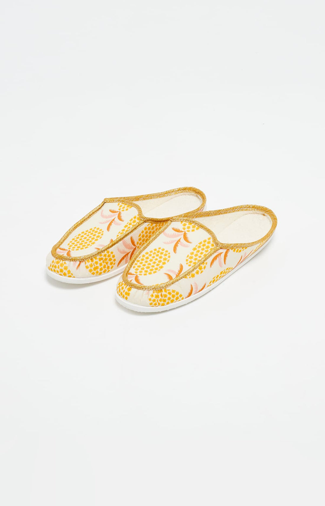 Mules motif ananas Jaune 1