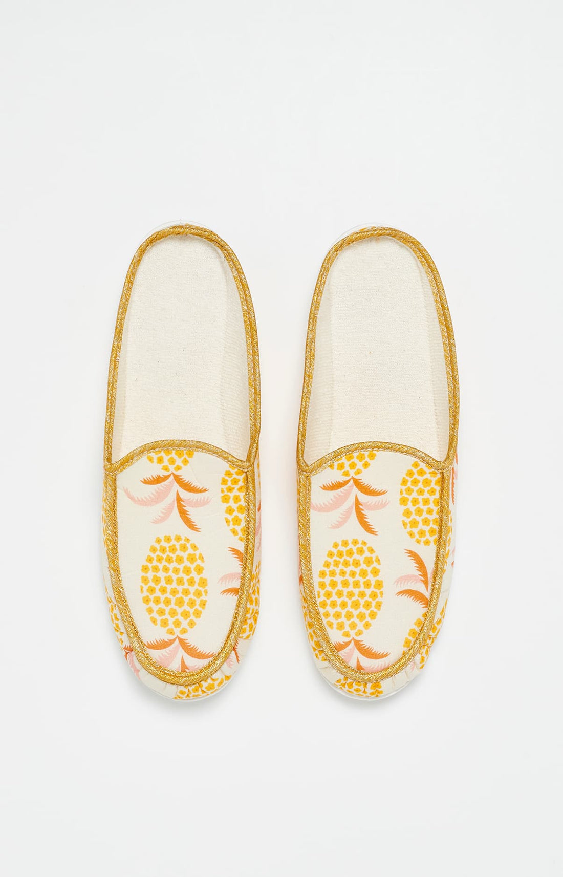 Mules motif ananas Jaune 2
