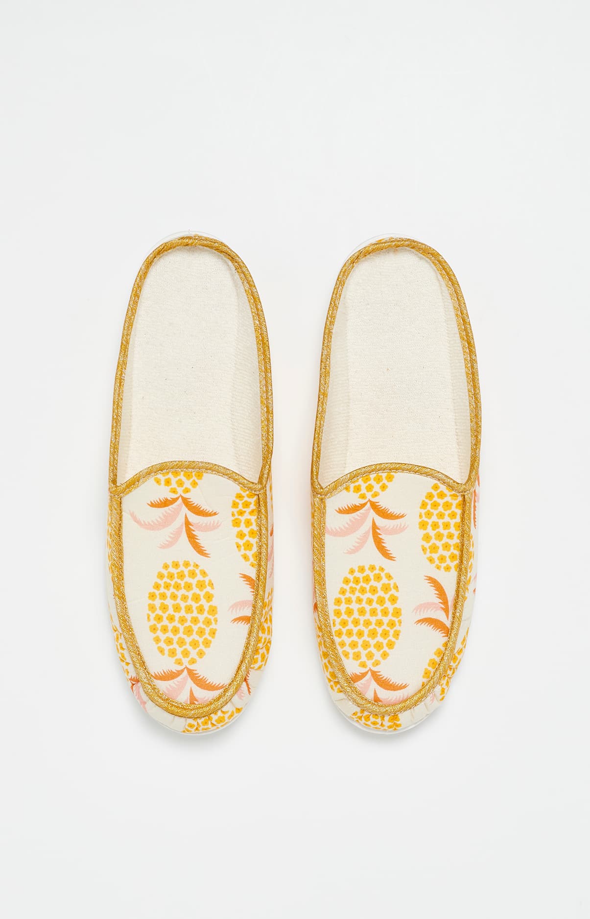 Mules motif ananas Jaune 2