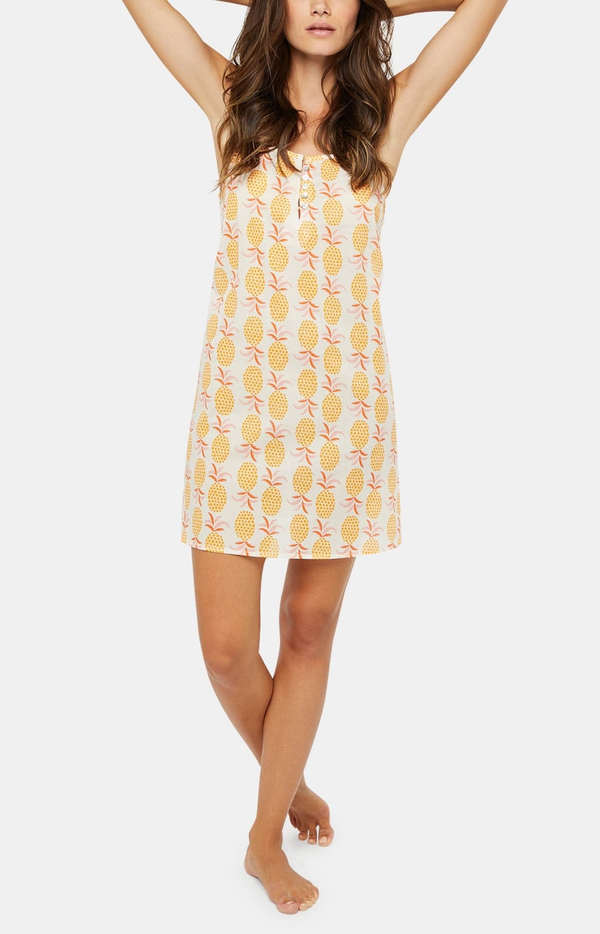 Nuisette Femme motif ananas Jaune 1