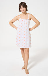 Chemise de nuit Femme Soleil Bretelles fines Imprimé soleils oranges 1