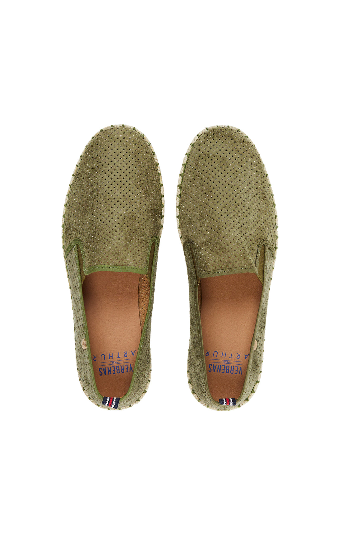 Espadrilles Homme Cuir Uni Vert 3
