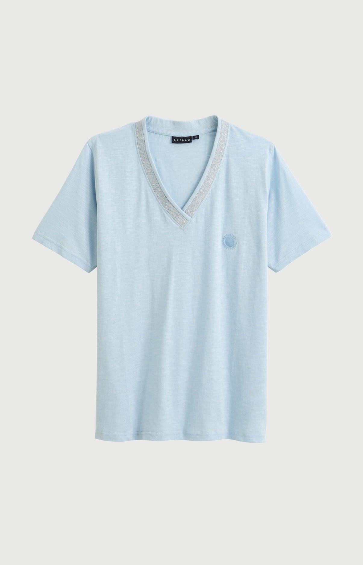 Haut Femme Soleil Manches courtes Couleur CIEL 3