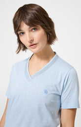 Haut Femme Soleil Manches courtes Couleur CIEL 2