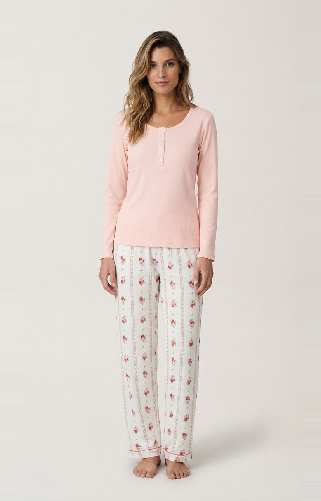 Tee-shirt manches longues en jersey de coton et modal - Magnolia