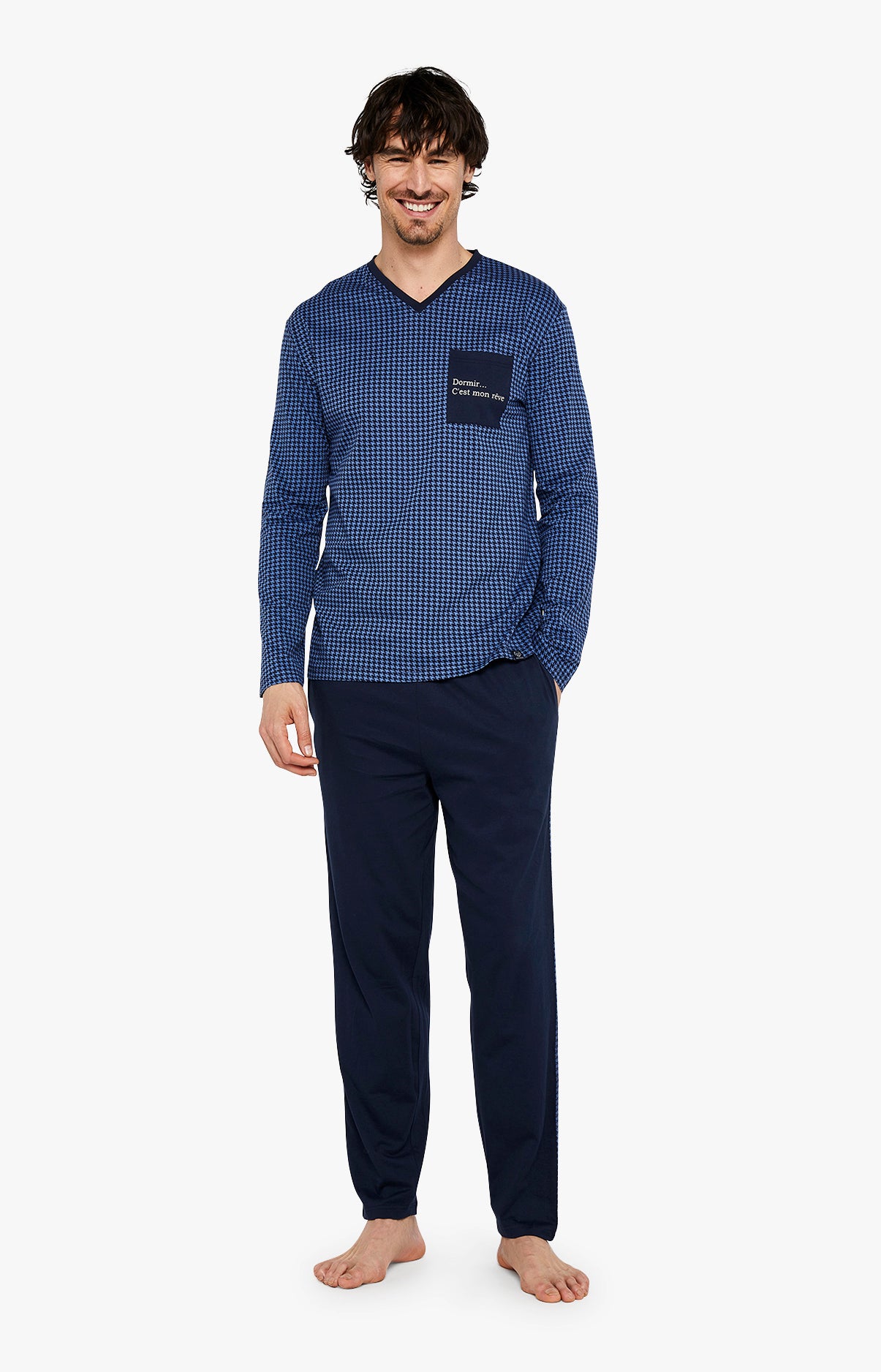 Pyjama long Homme Dormir Marine 1