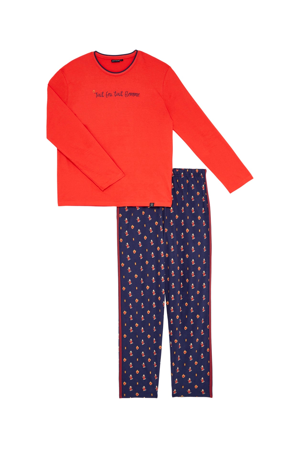Pyjama long Homme On Fire Marine 3