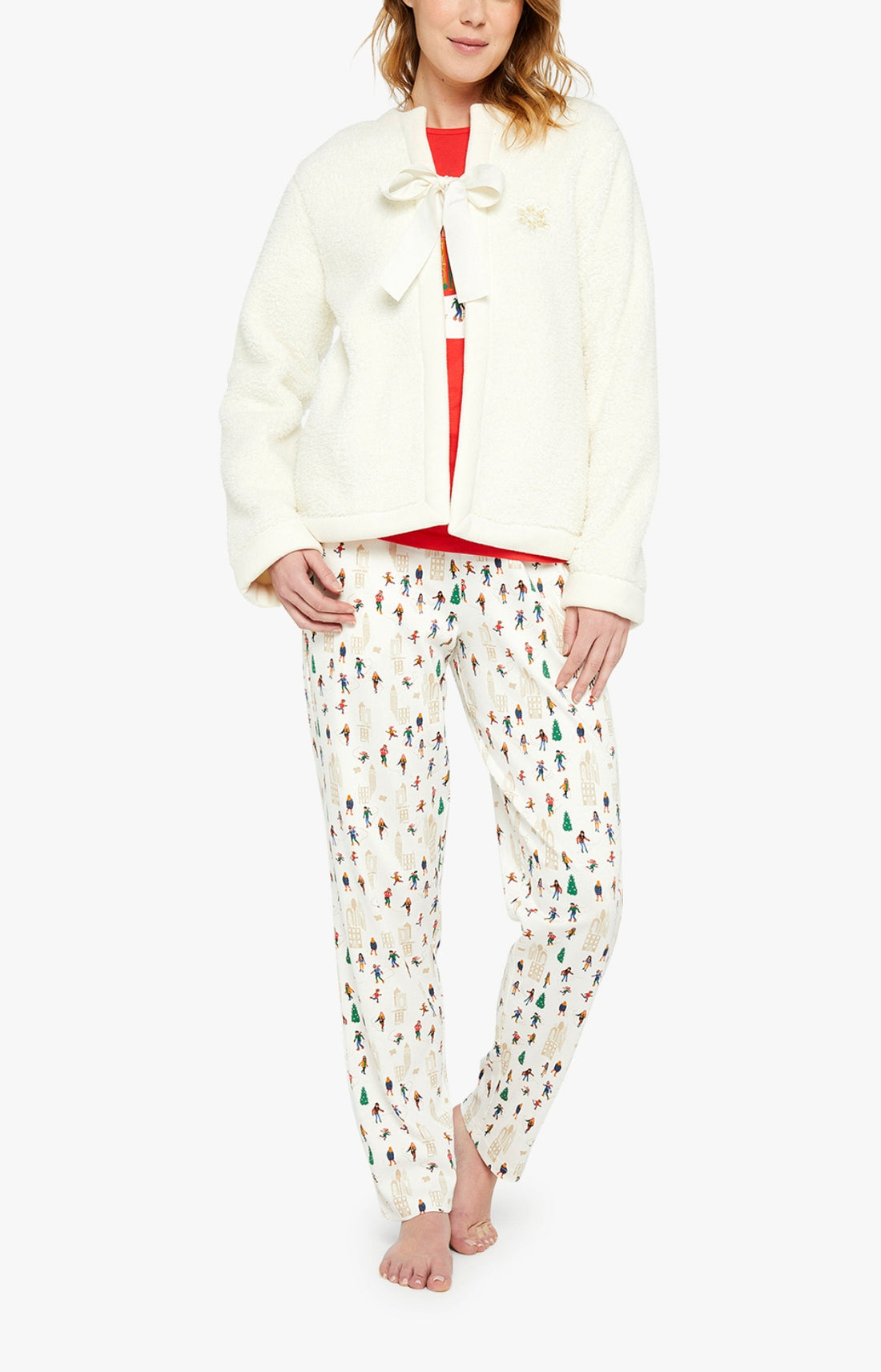 Veste Femme polaire Flocon Blanc et Ivoire 2