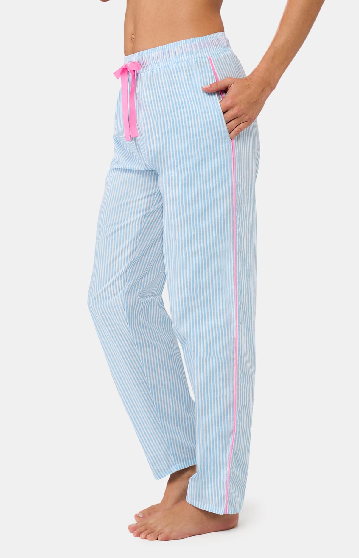 Pantalon Femme rayure lila Lagon 4