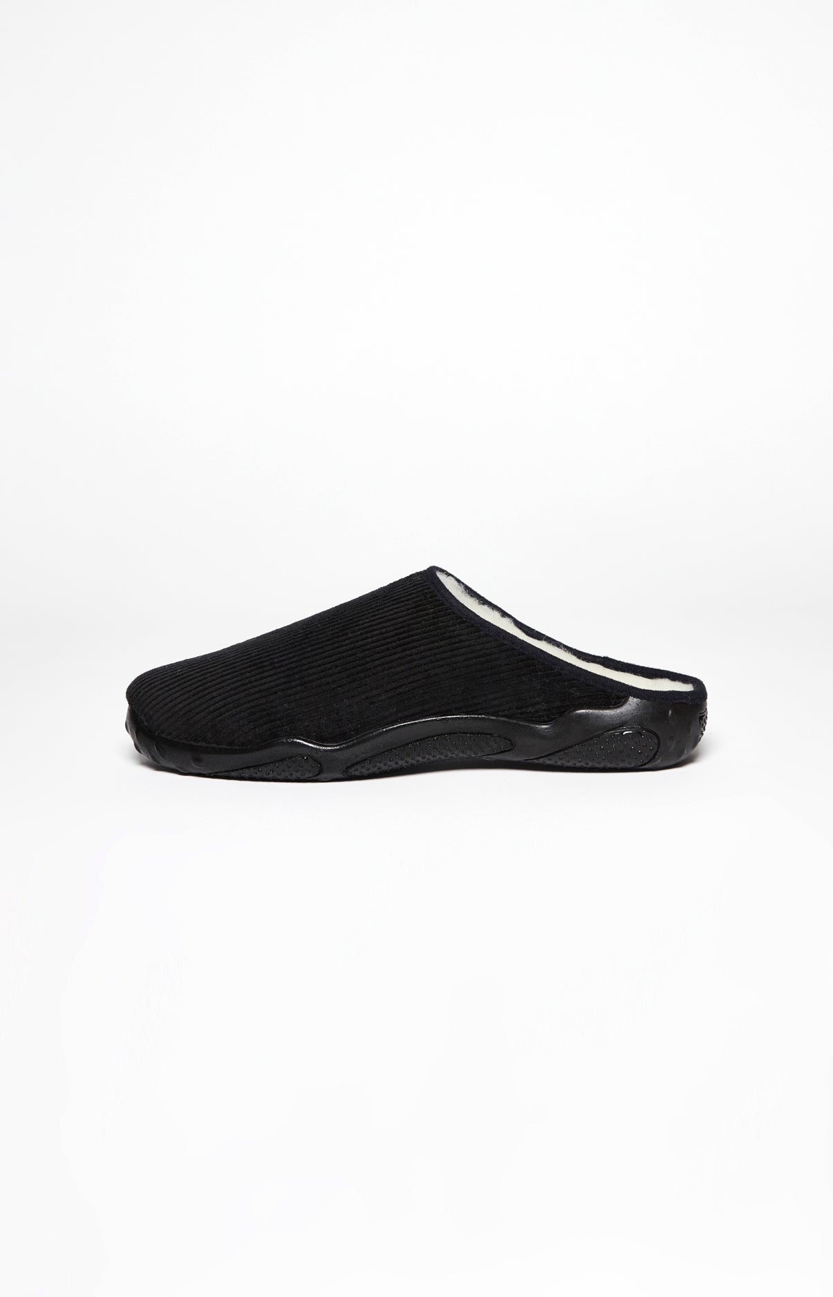 Mules Homme Velours Cotelé Noir 2