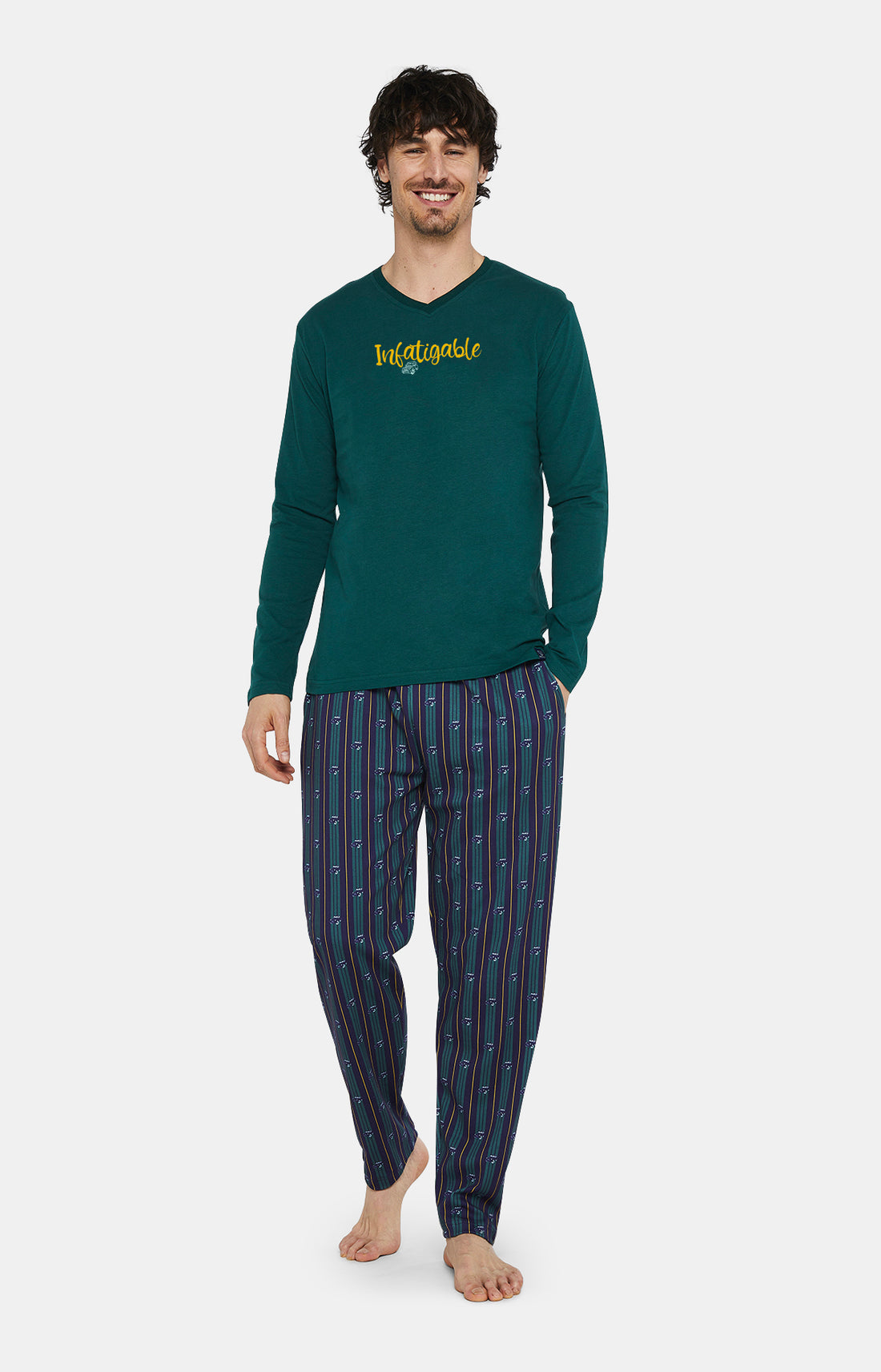 Pyjama long Homme Infatiguable 2CV Marine 1