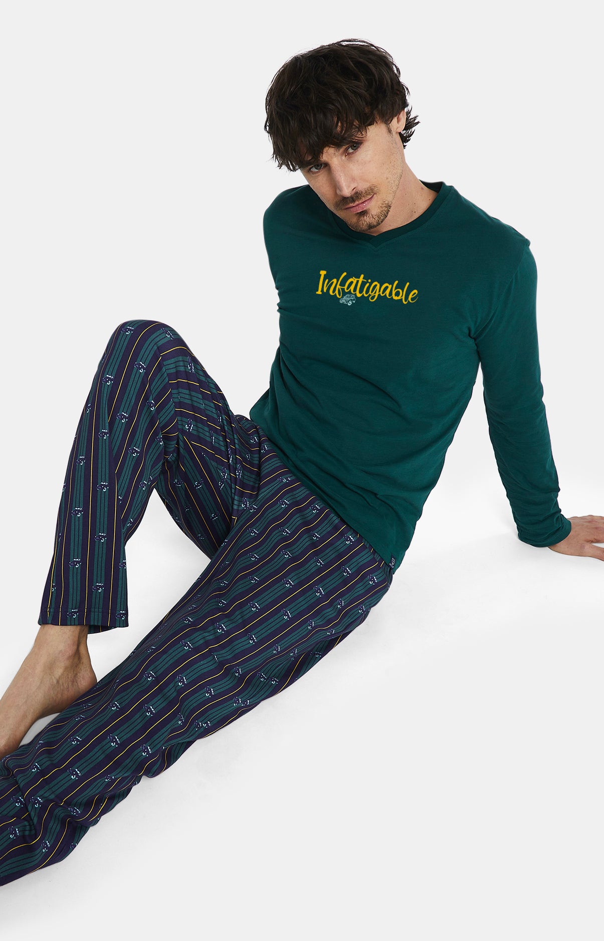 Pyjama long Homme Infatiguable 2CV Marine 5