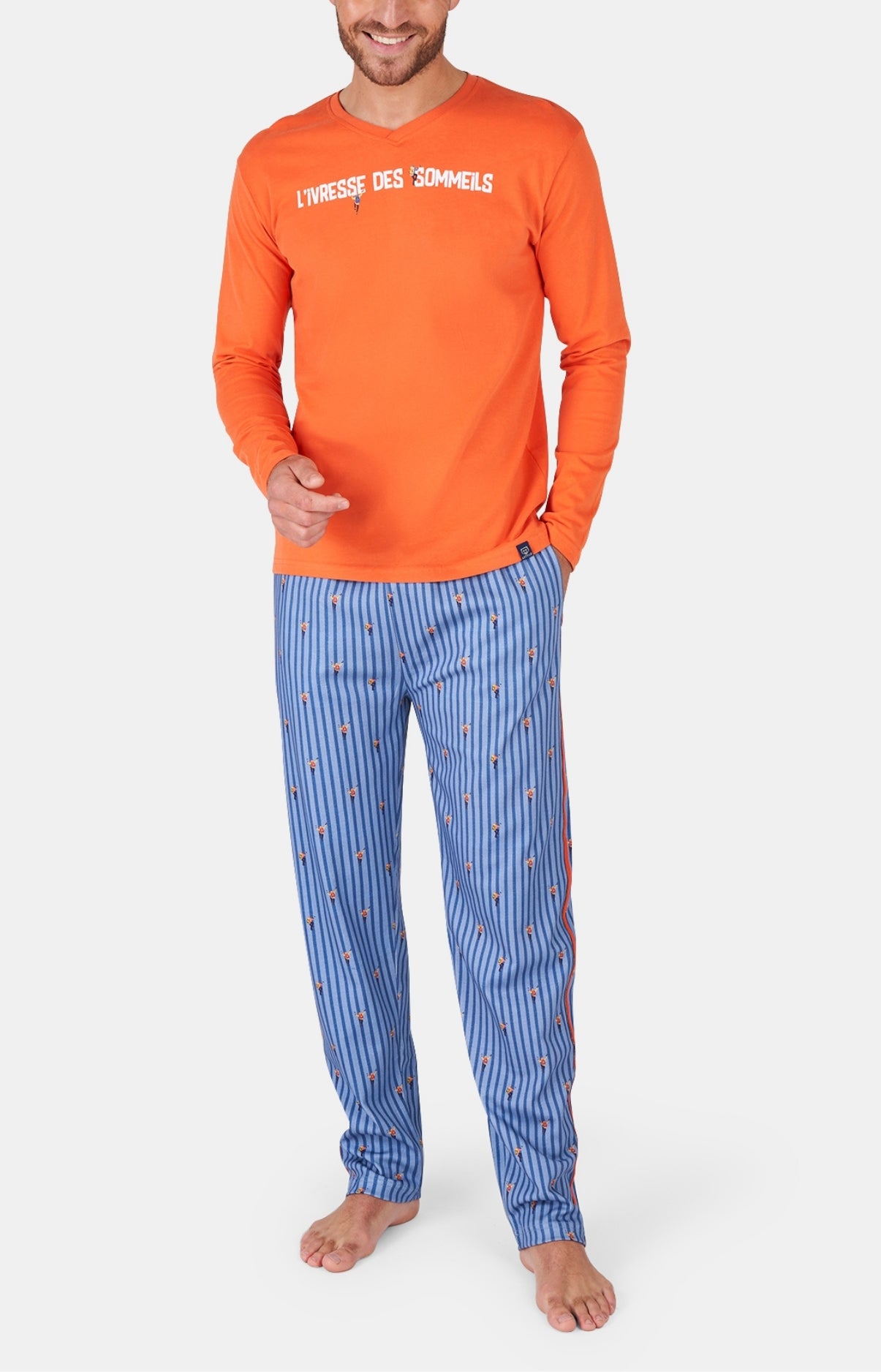 Pyjama long Homme Everest Bleu 1