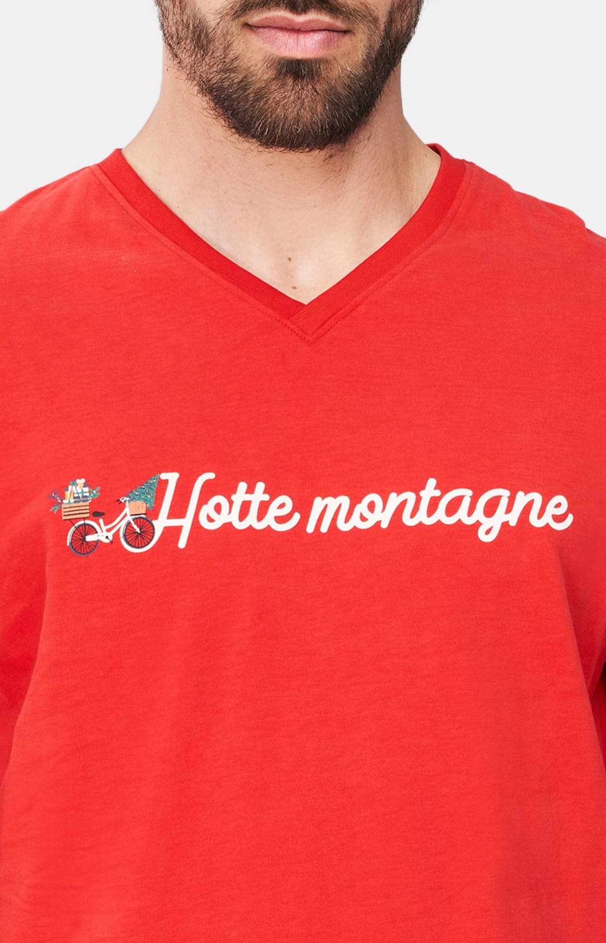 Pyjama long Femme Hotte montagne Blanc et Ivoire 2