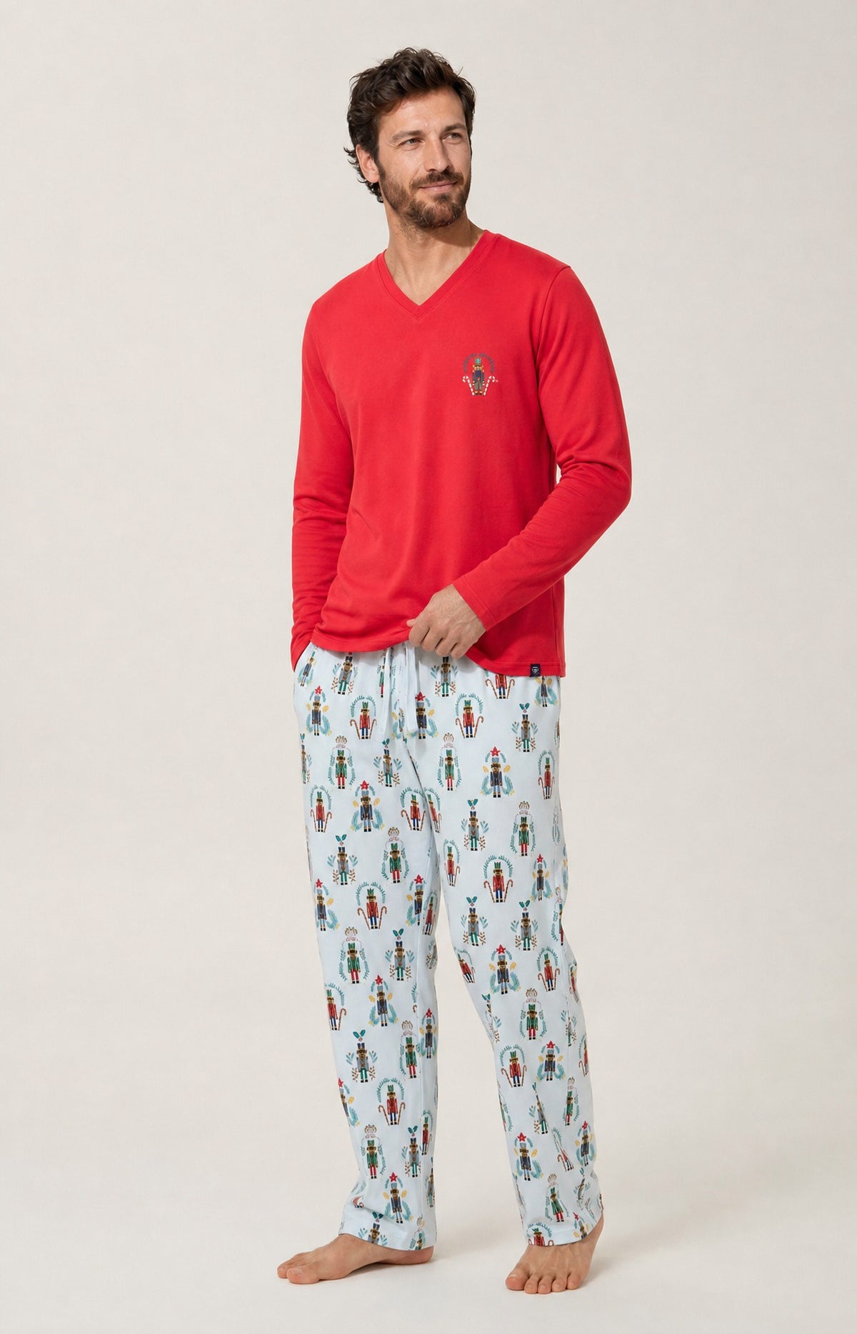 Pyjama en jersey de coton épais - Casse-noisette