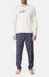 Pyjama long Femme Pain au Lit Marine 1
