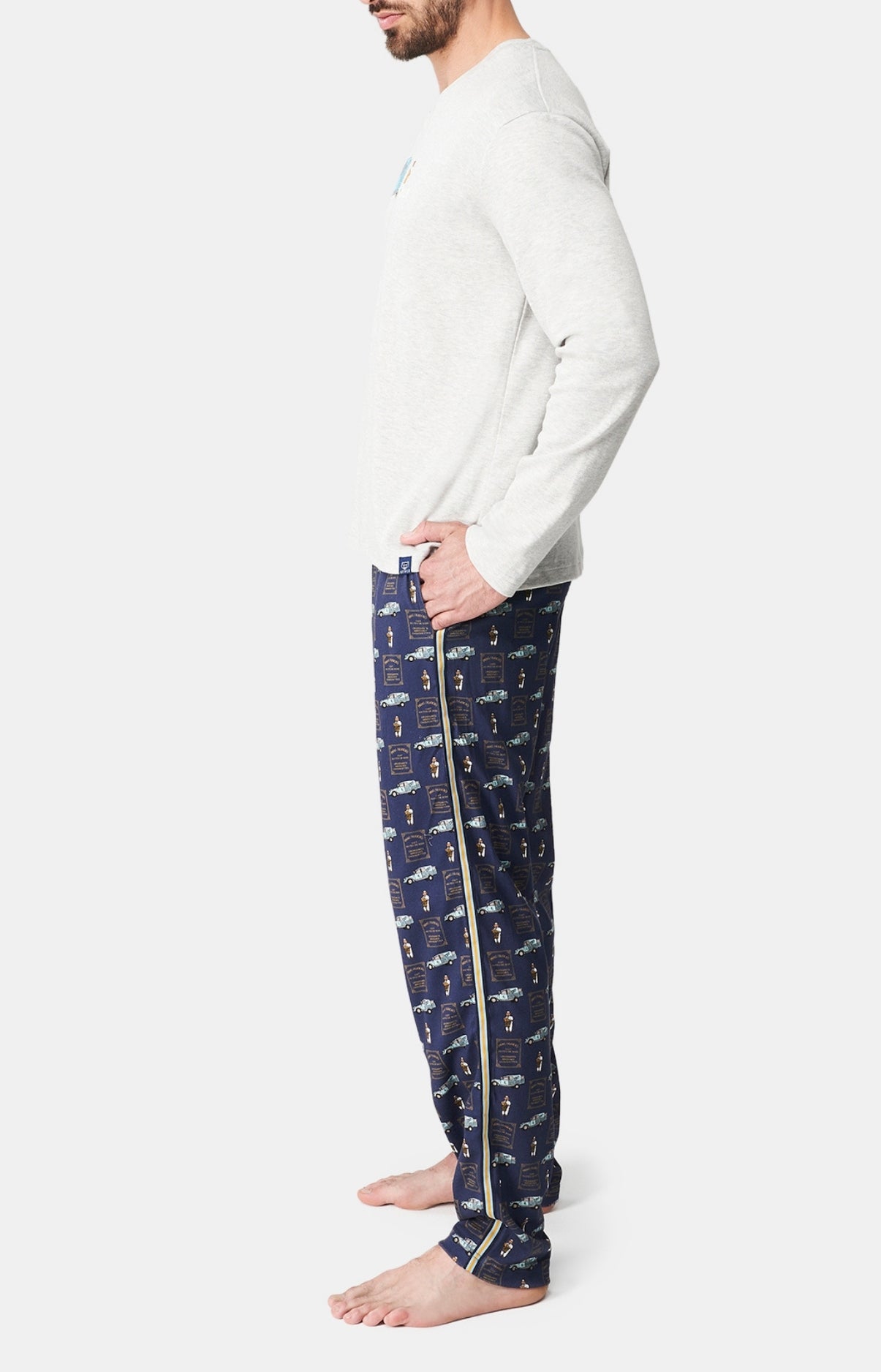 Pyjama long Femme Pain au Lit Marine 4