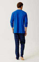 Pyjama long Homme Windsor Marine et Bleu 5