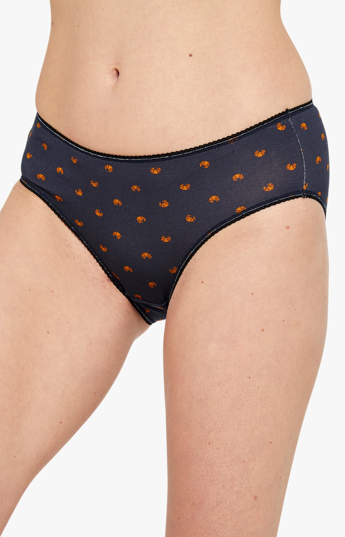 Culotte motif croissant Noir 2