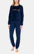 Pyjama long Femme Uni Marine 1