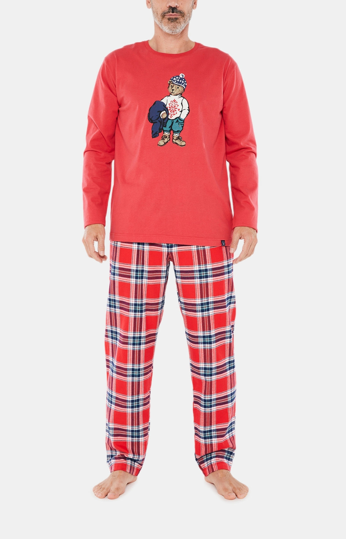Pyjama long Homme Logan Rouge 1