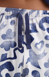 Pyjama Homme Matisse Imprimé feuillage bleu et blanc 3