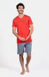 Pyjashort Homme Pompier Bleu et Rouge 1