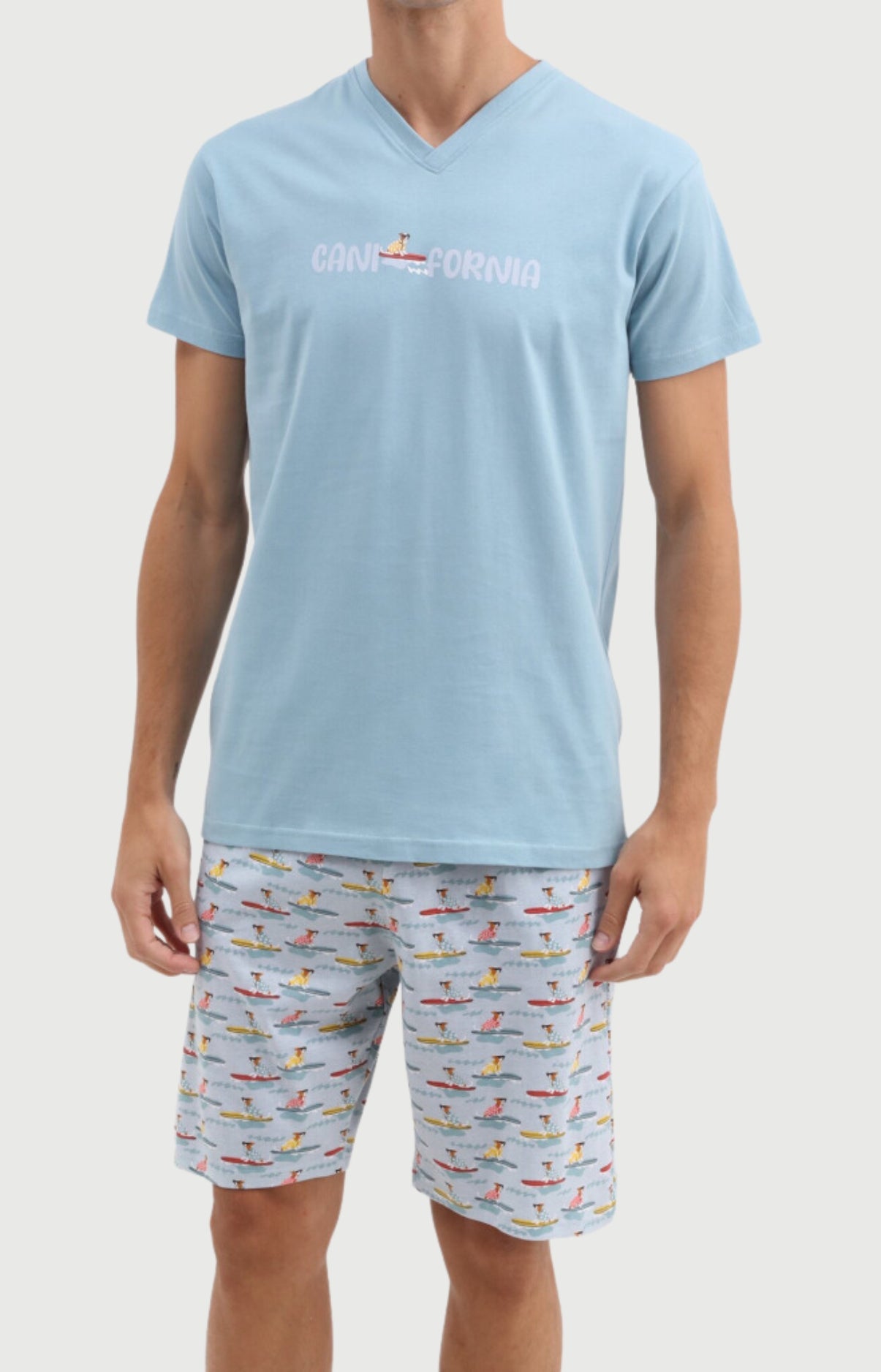 Pyjashort Homme Canifornia en jersey de coton léger 1