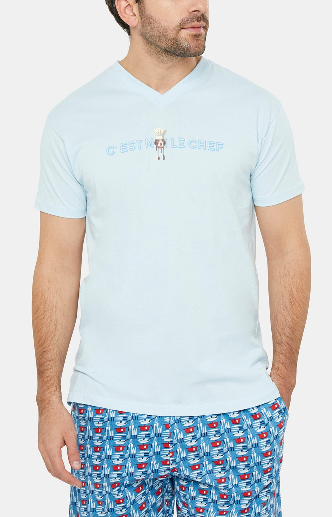Pyjashort Homme Ustensibles Bleu 2