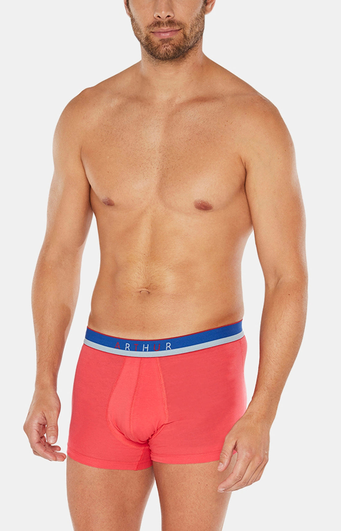 Boxer Slippé Homme Uni Rouge 29