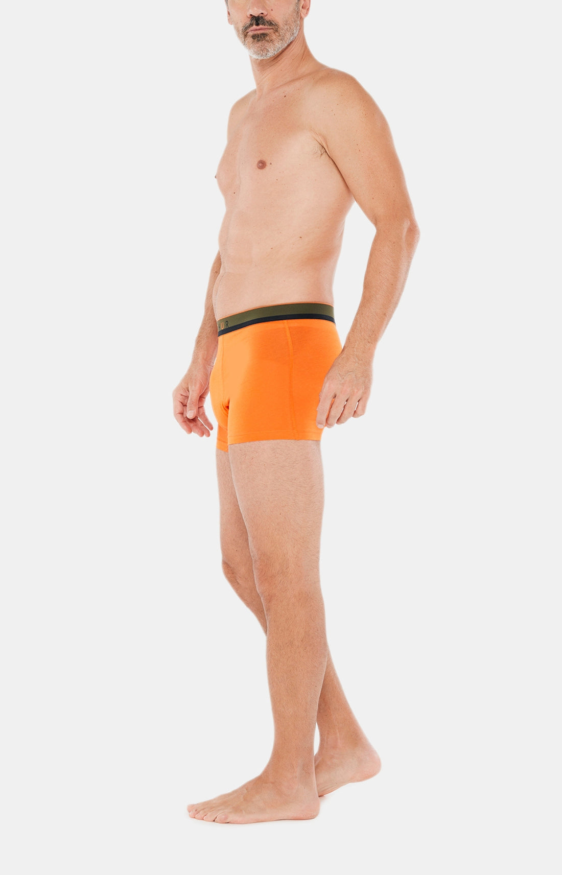 Boxer Slippé Homme Coton Orange 8