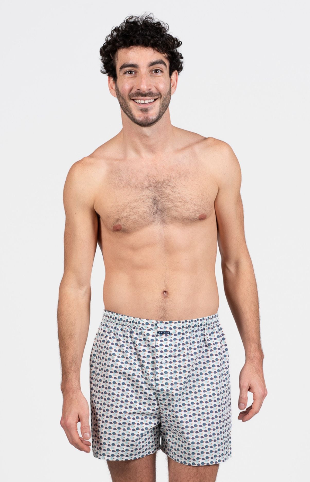Caleçon classique Homme Hérisson Beige et Marron 1