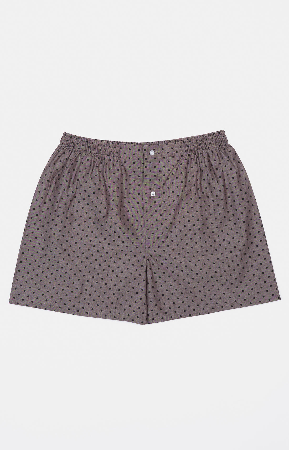 Caleçon classique Homme Pois Chocolat Beige et Marron 3