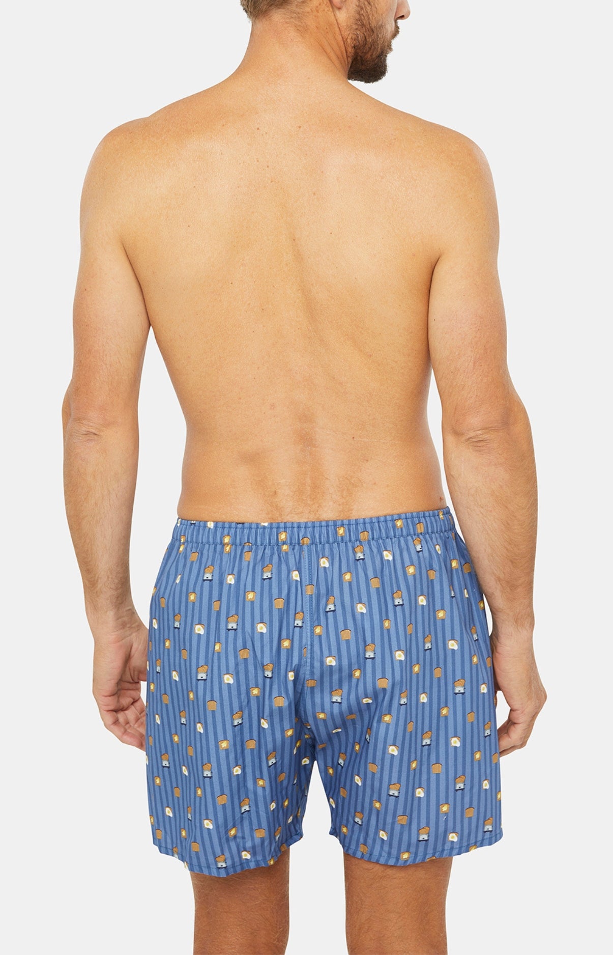Caleçon classique Homme Toast Bleu et Jaune 5