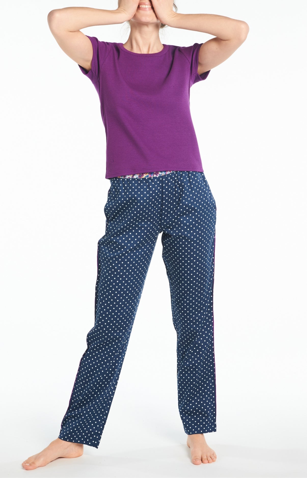 Tee-shirt Femme Uni Violet et Bordeaux 5