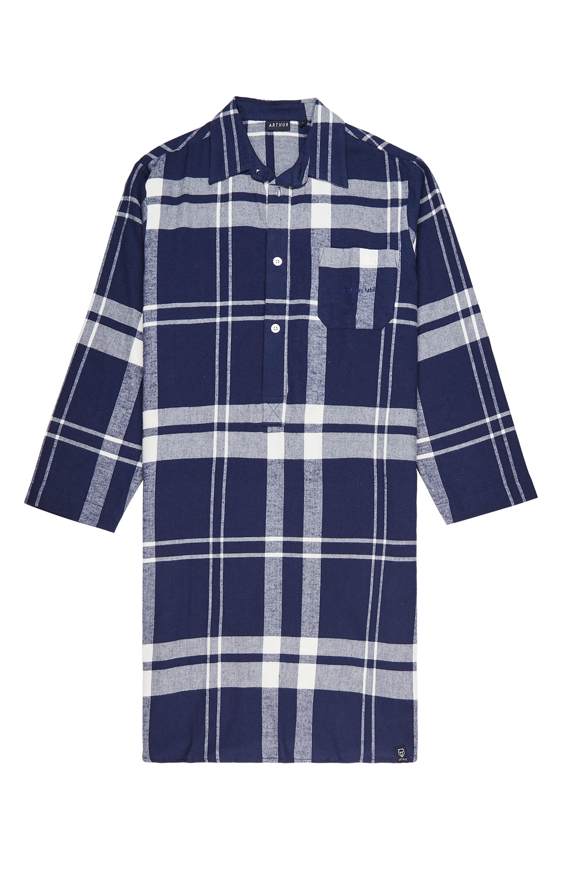 Chemise Grand-Père Big Carreaux Marine 7