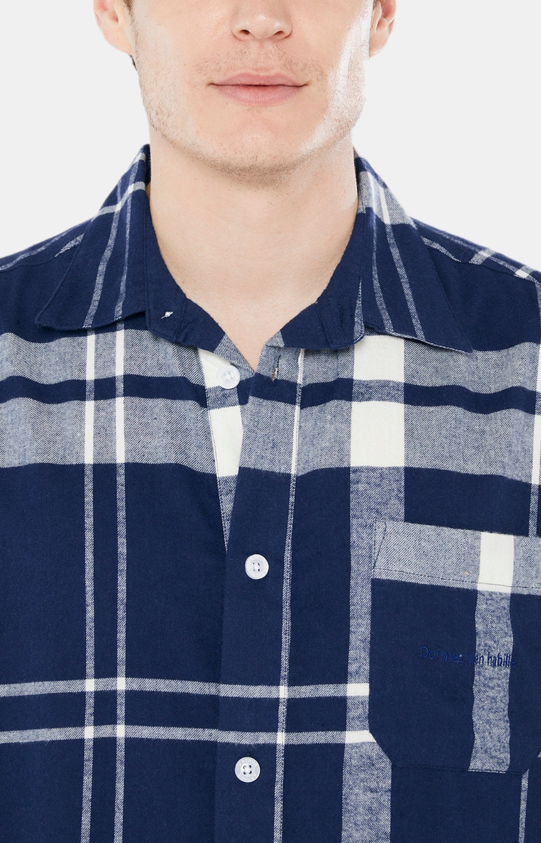 Chemise Grand-Père Big Carreaux Marine 6
