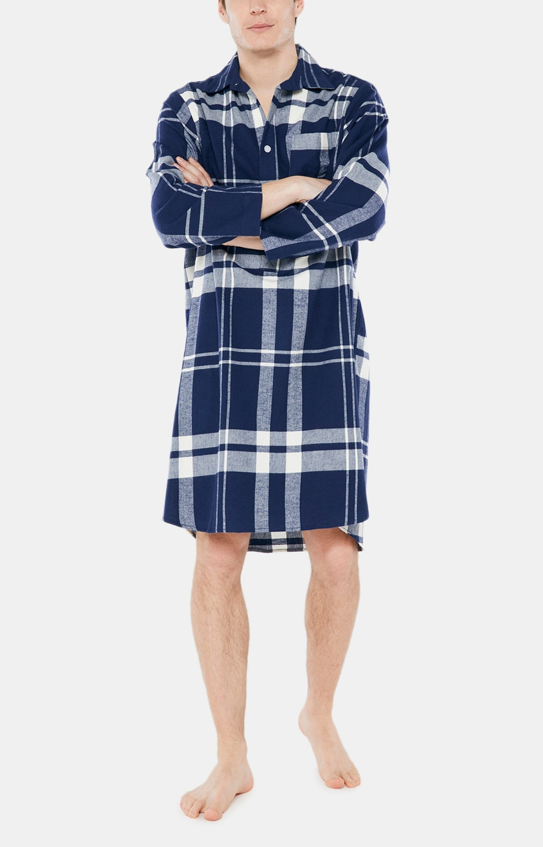 Chemise Grand-Père Big Carreaux Marine 5