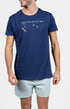 Pyjama court Pyjaméricain Homme Requin Bleu et Marine 1
