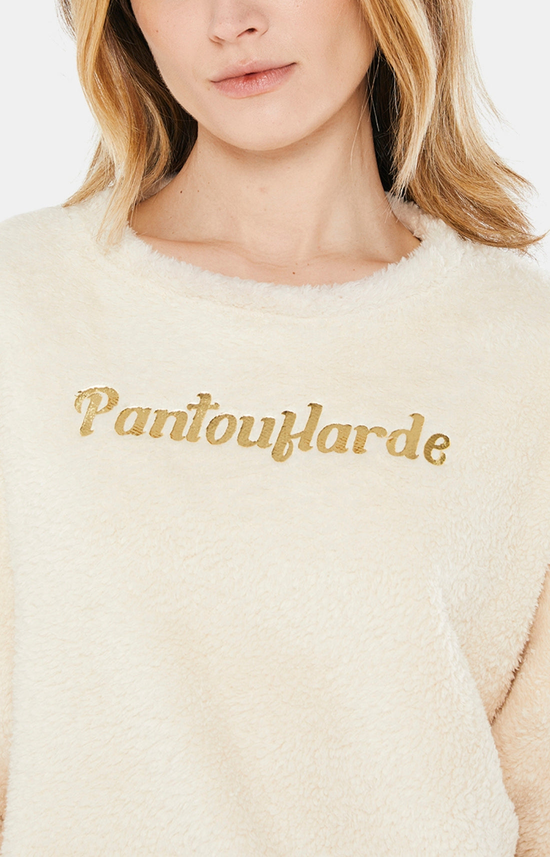 Pyjama long Femme Pantouflard Blanc et Ivoire 2