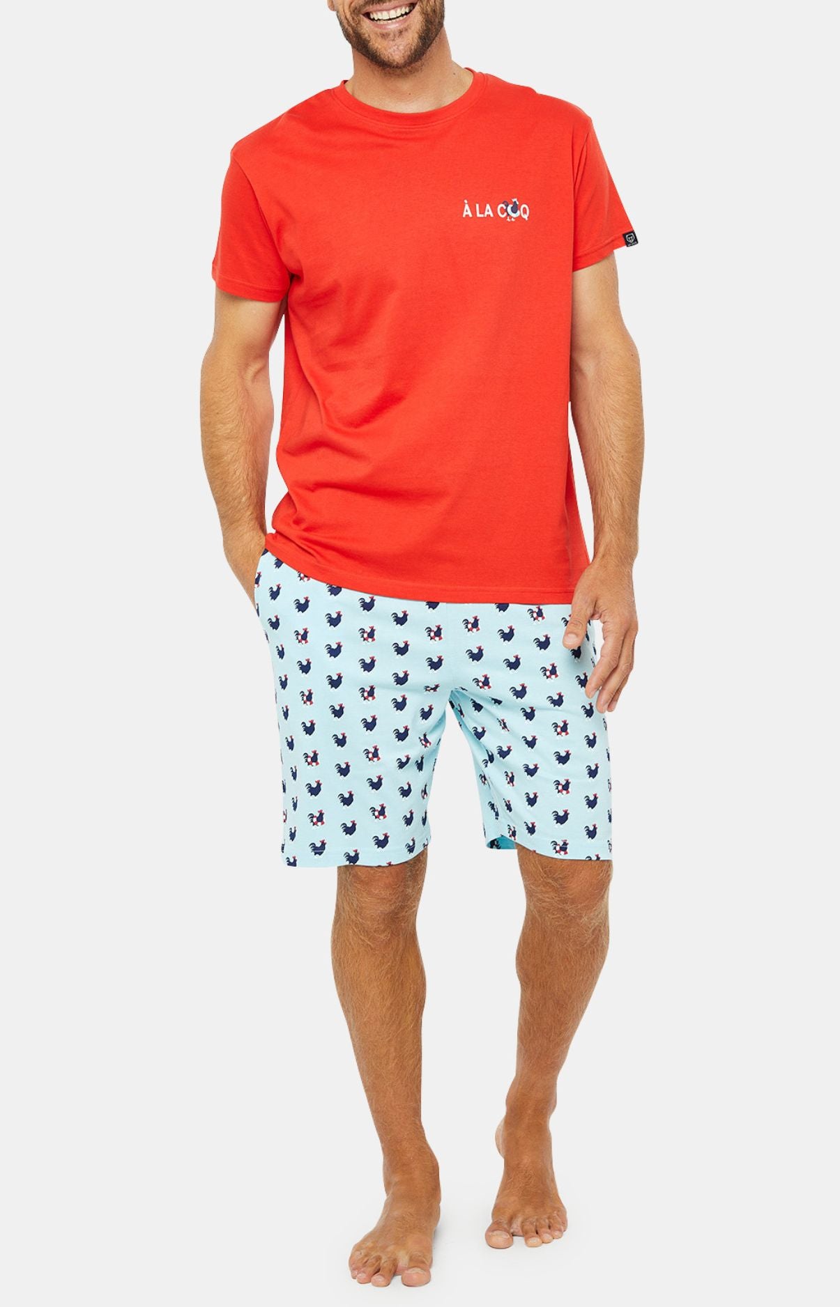 Pyjashort Homme Coq Bleu 1