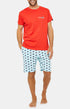 Pyjashort Homme Coq Bleu 1