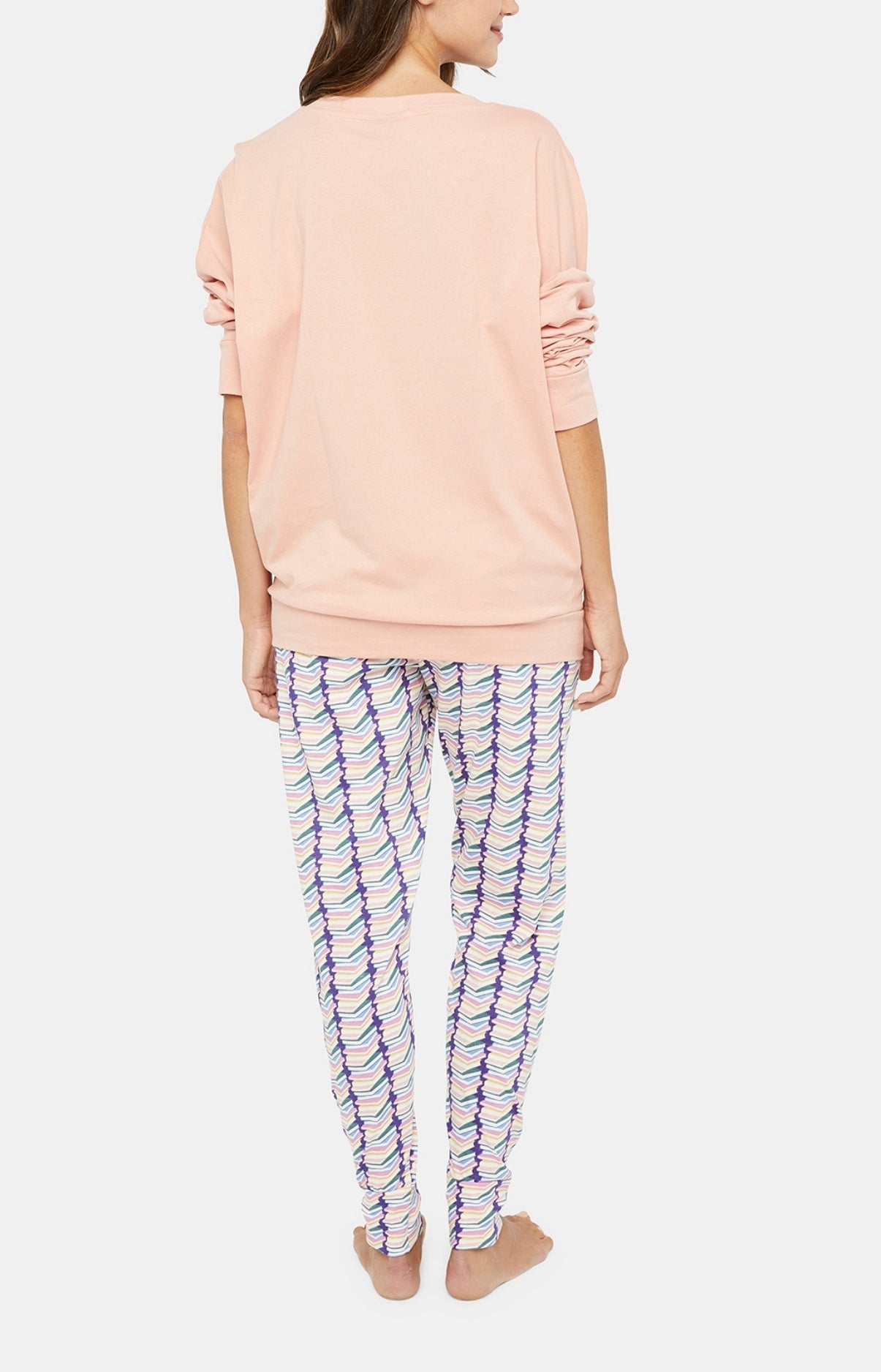 Pyjama long Femme Bouquins Rose 4