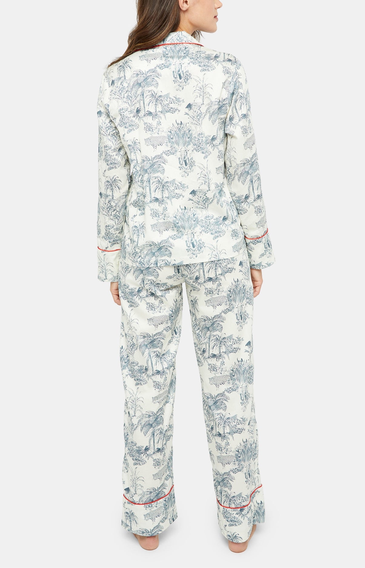 Pyjama long Enfant boutonné Jouy Gris 4