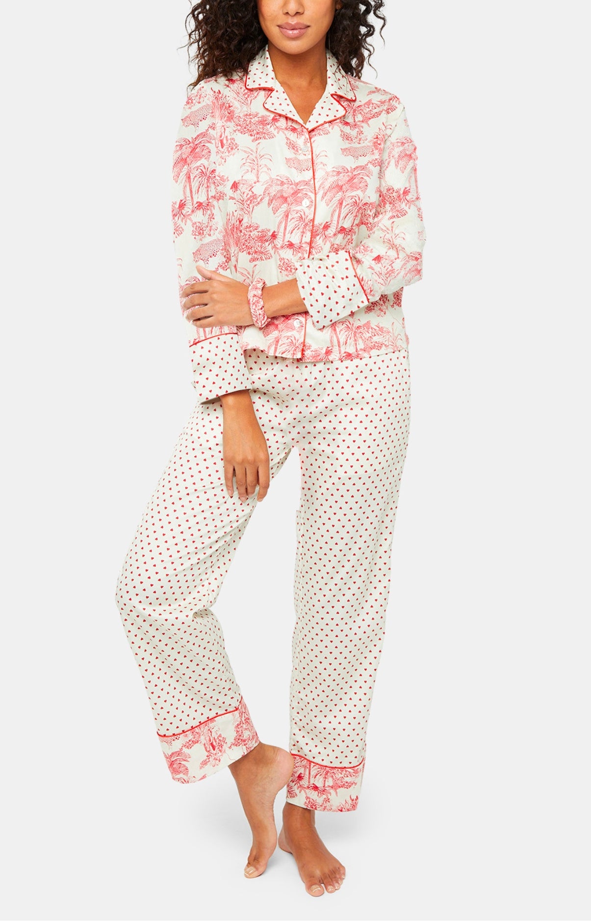 Pyjama long Enfant boutonné Jouy Gris 6
