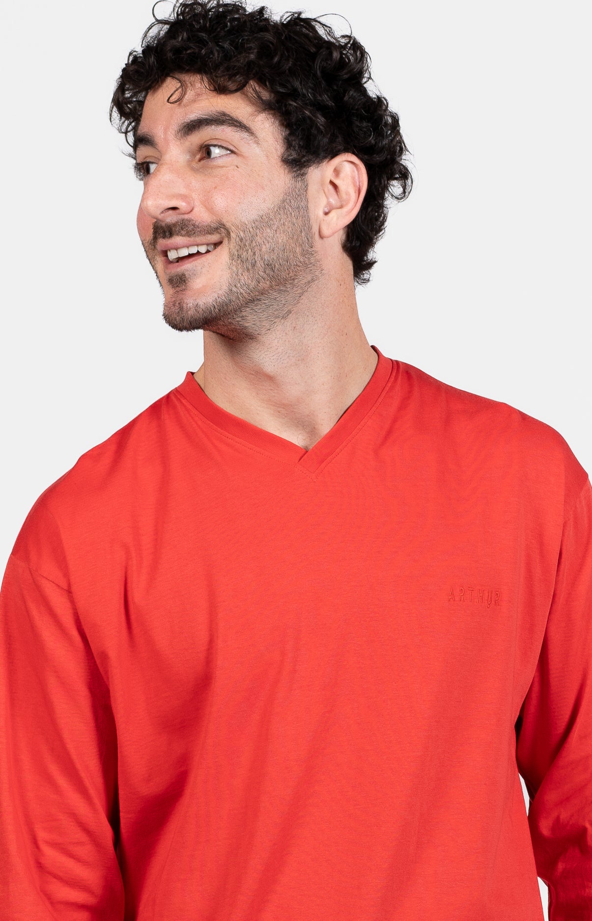 Pyjama long Homme Logan Rouge 8