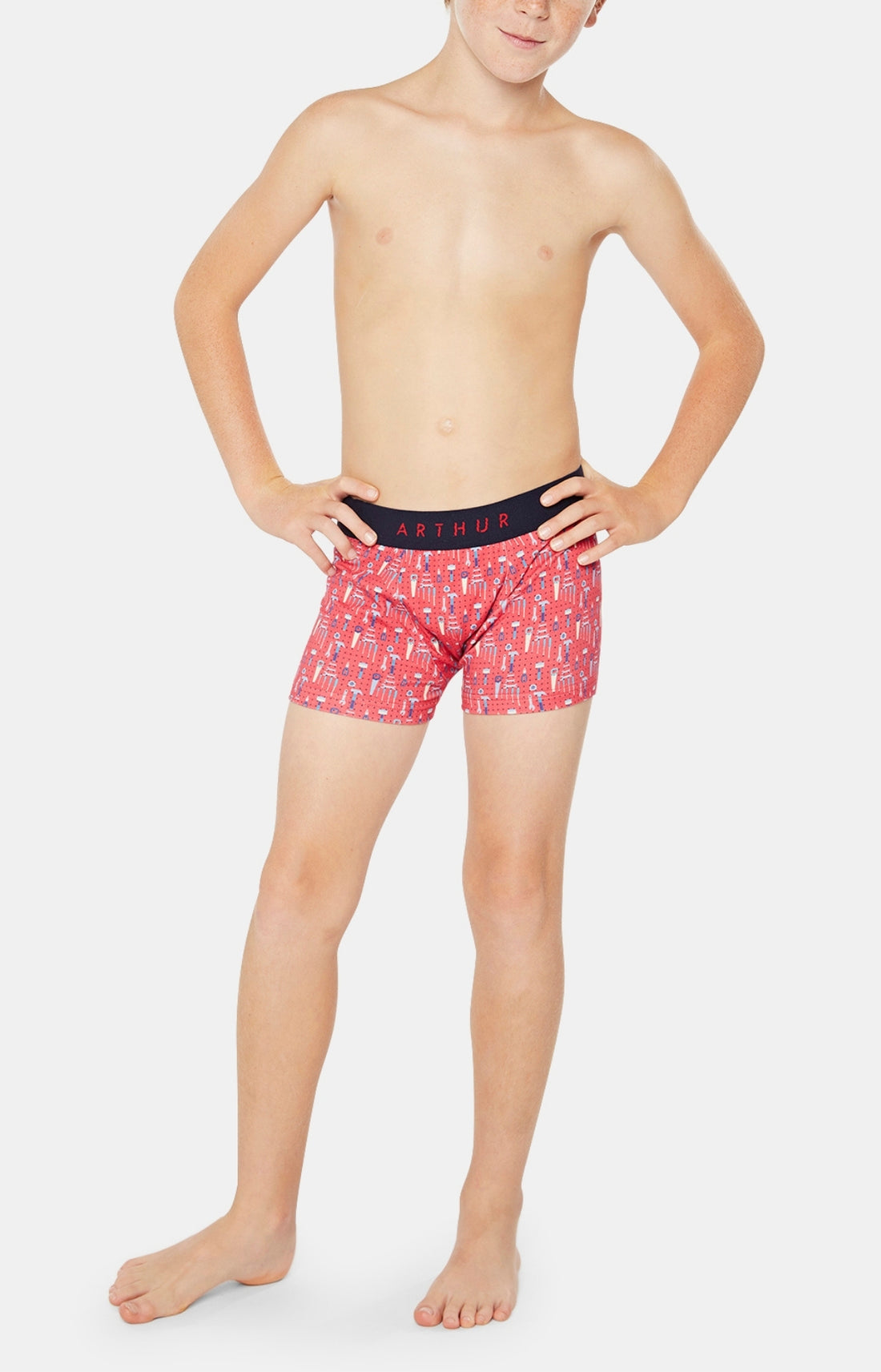 Boxer Enfant Bricolage Rouge 1